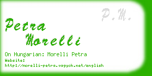 petra morelli business card